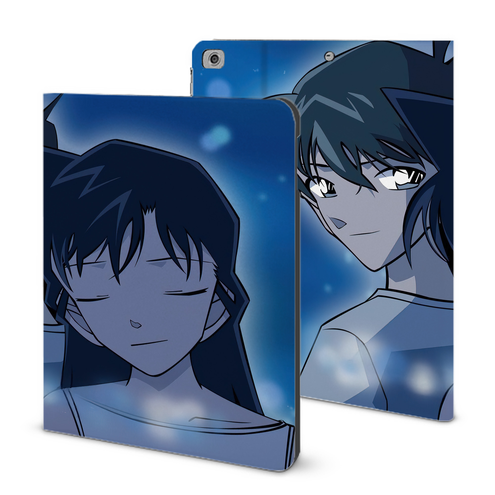 （画像用） 名探偵コナン Detective Conan IPad ケース ブック型 PUレザー TPU 耐衝撃 軽量 薄型 ペン収納なし 全面保護 IPad 各モデル対応
